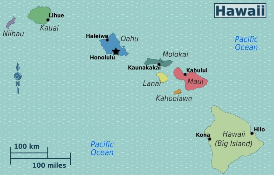 하와이 지도, 오하우와, 마우이 섬.. 네이버 블로그